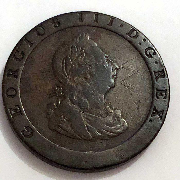 1 пенс Великобритания 1797 Cartwheel, Георг III