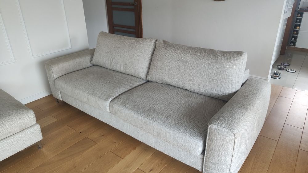 Sofa rozkładana BEFAME MOON 3 osobowa plus pufa