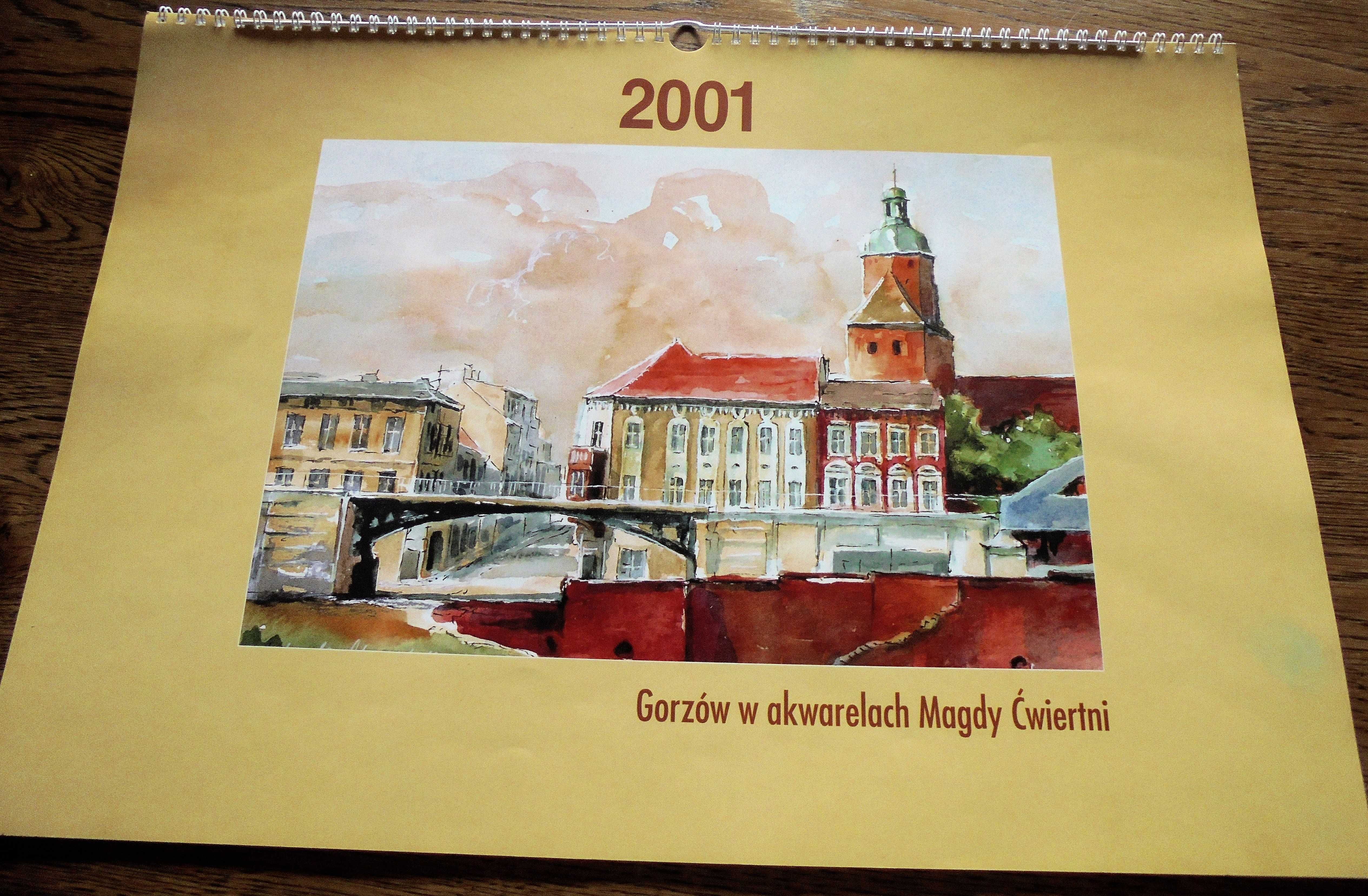 Gorzów Wielkopolski w akwarelach Magdy Ćwiertni-kalendarz 2001
