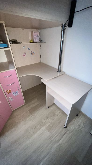 Кровать-чердак со столом Мидленд Fmebel 80x190