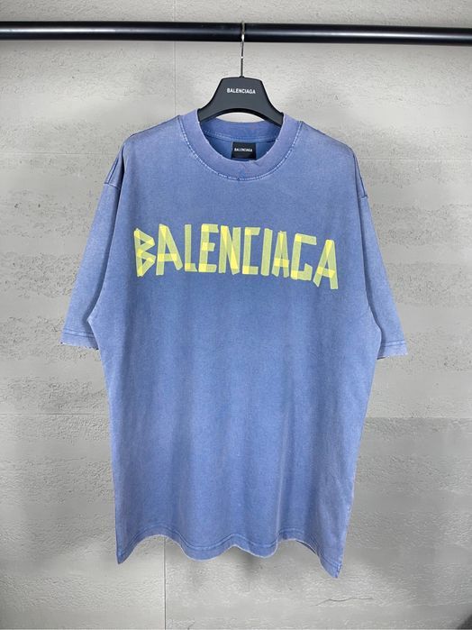 Футболка BALENCIAGA tape type оверсайз унисекс мужская женская