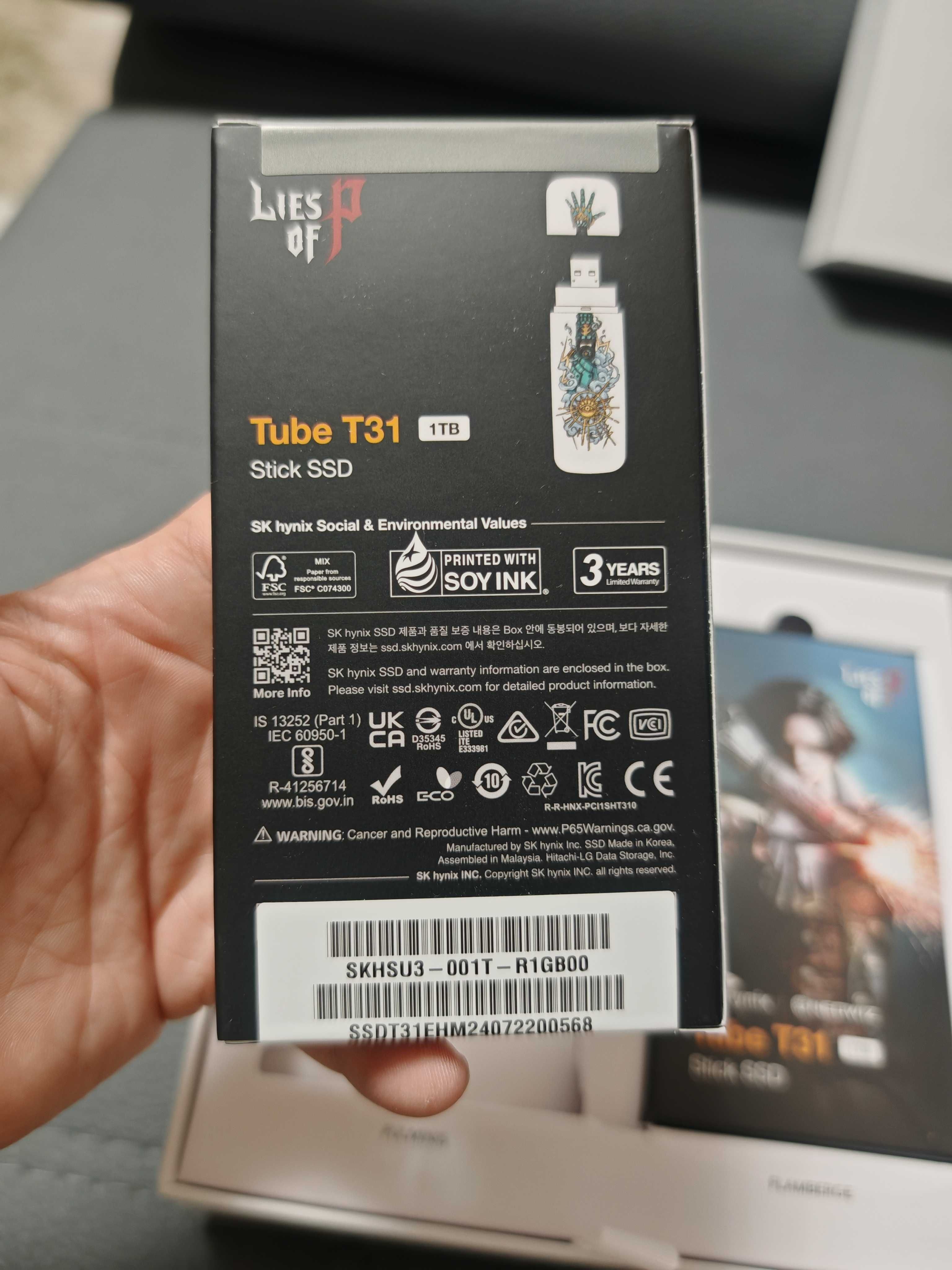 SK hynix Tube T31 1TB USB Stick Type SSD with DRAM Lies of P Edition