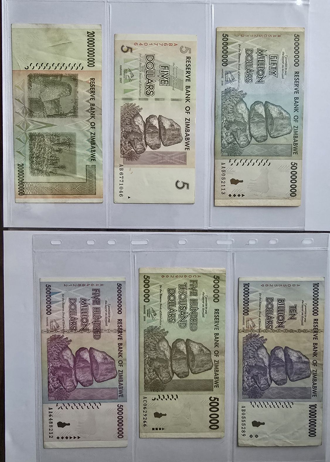 Zimbabwe 2008 banknoty
