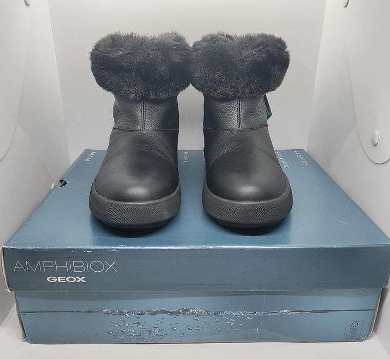 Кожаные 24,7 25,4см ботинки угги Geox Amphibiox оригинал