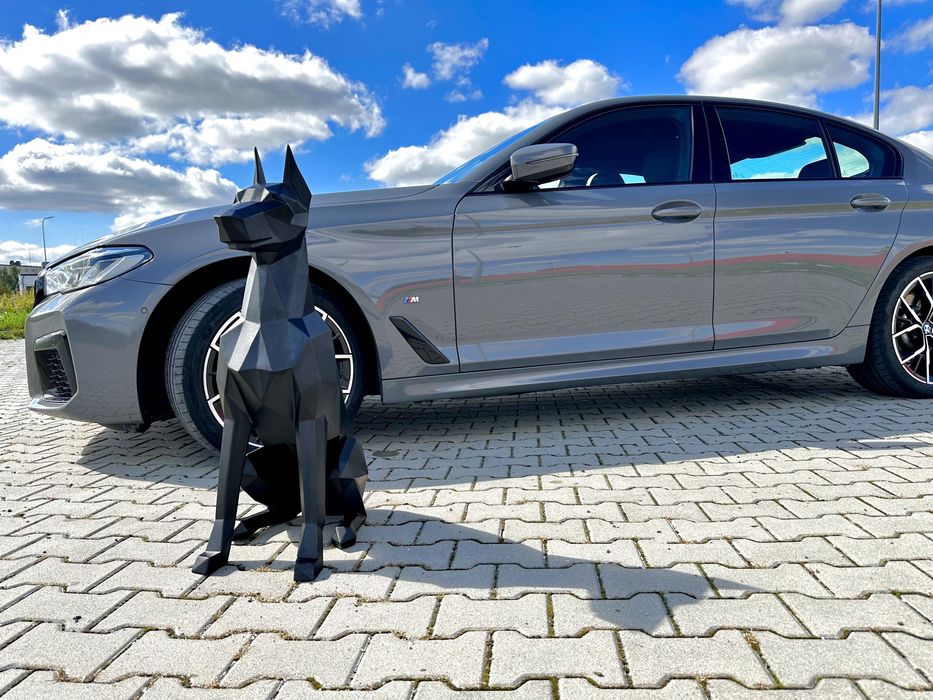 Rzeźba Dobermana ze stali nierdzewnej – ręczna robota