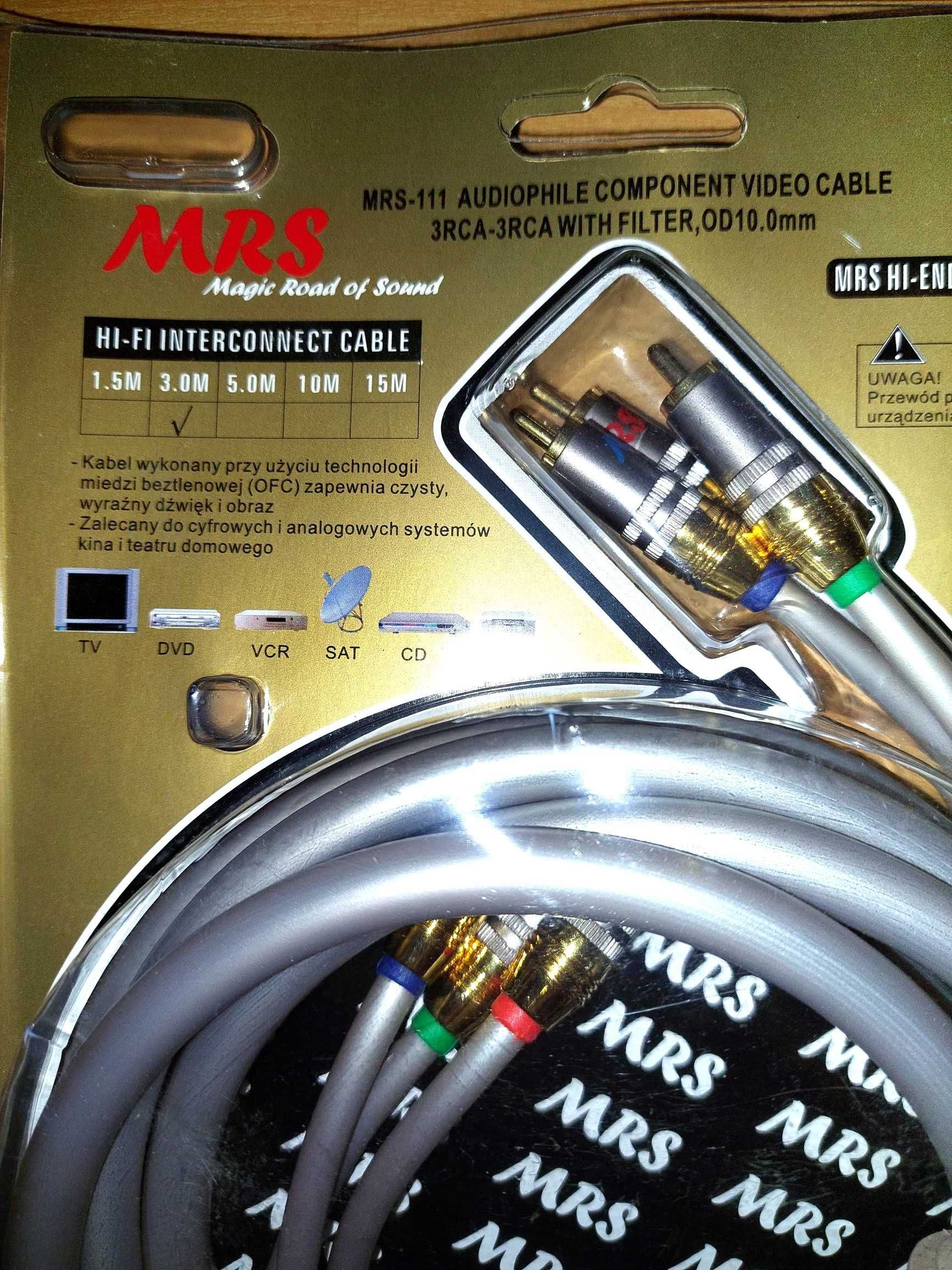 Kabel audio HiFi component 3RCA-3RCA MRS-111 - 3m