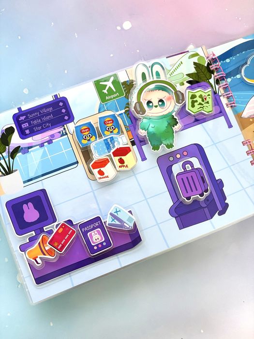 Лабубу гра на липучках ліпучках альбом книжка тока бока labubu labyby