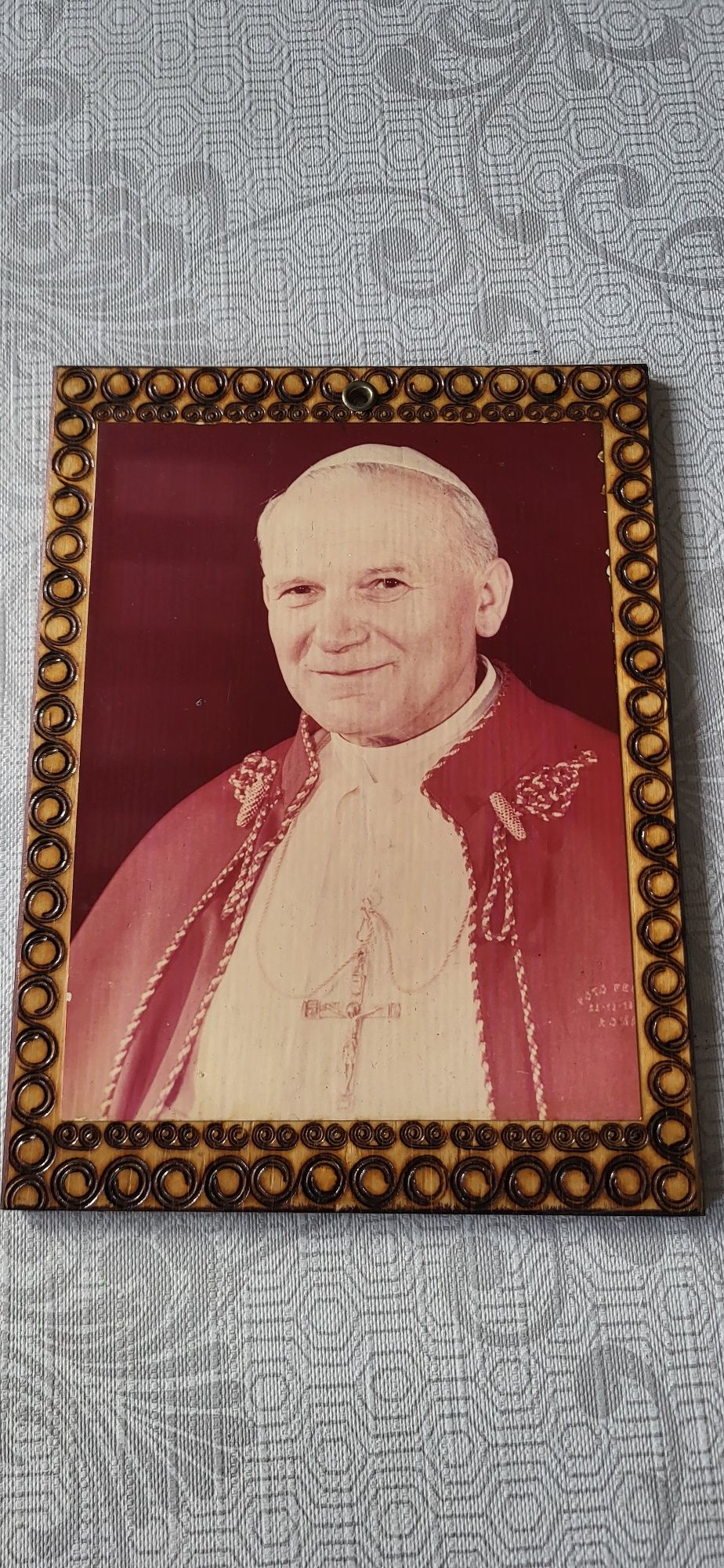 Stary obraz obrazek papież Jan Paweł II PRL