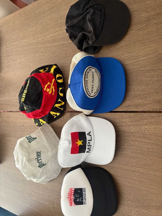 lote 7 chapéus bonés perrier hatbreed angola benetton vintage