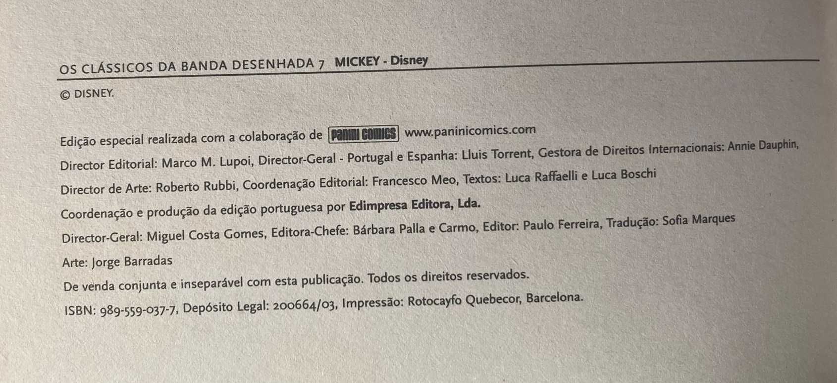 Mickey (Os Clássicos da Banda Desenhada)