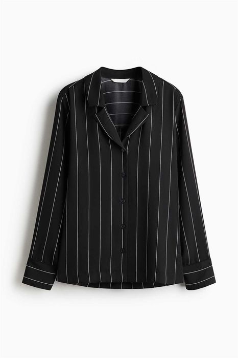 koszula bluzka M nowa kolekcja czarna prążek tenisowy PROMOCJA