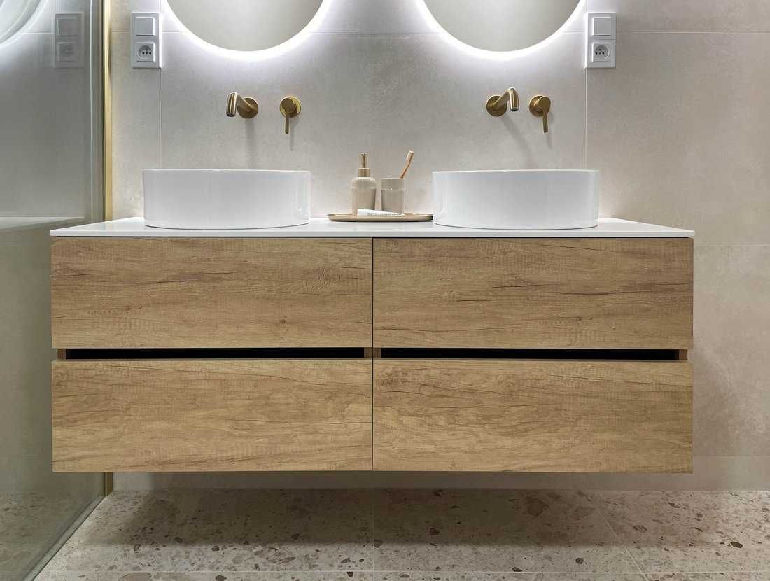 ICONIC bateria umywalkowa podtynkowa, dwuelementowa, złoty mat
