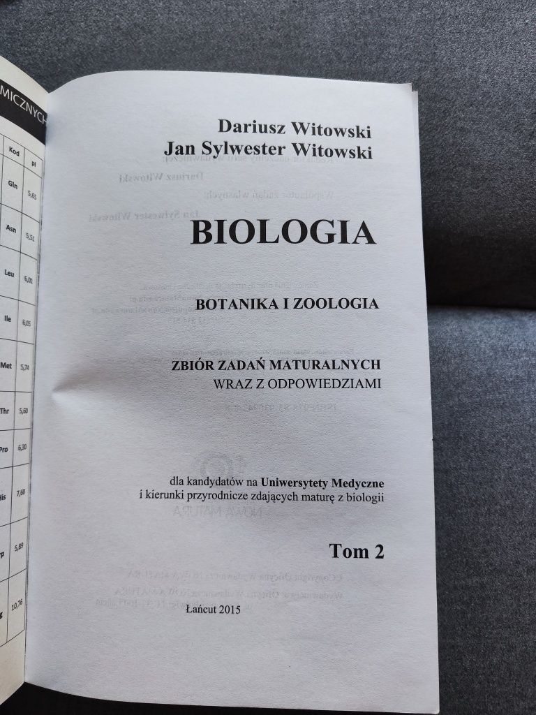 Biologia Witowski zbiór zadań