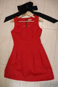 czerwona sukienka na wesele, randkę, rozmiar 38 (M)
