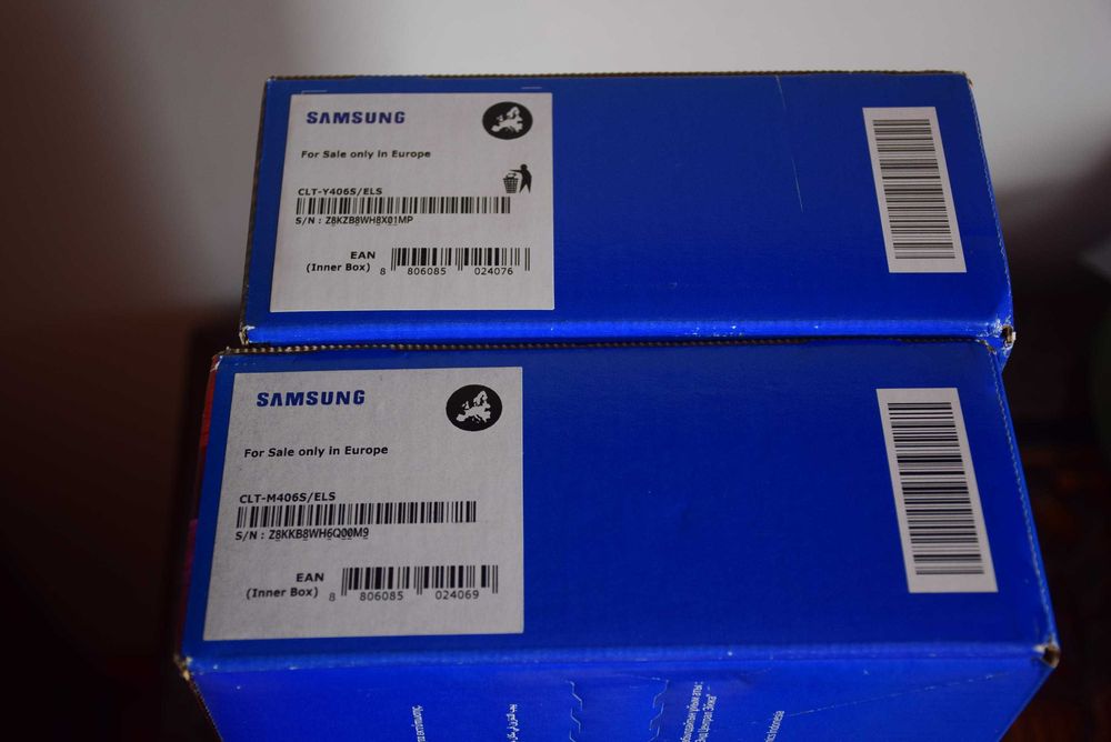 Toner original Samsung CLT-M406S e CLT-Y406S