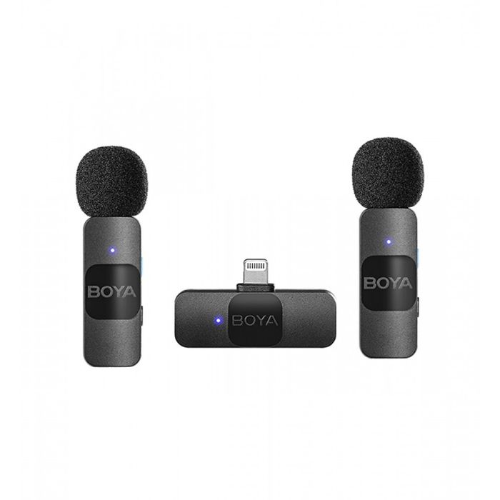 Професійний мікрофон петличний бездротовий подвійний iPhone BOYA BY-V2