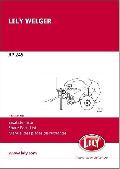 katalog części Prasa Lely Welger RP 245