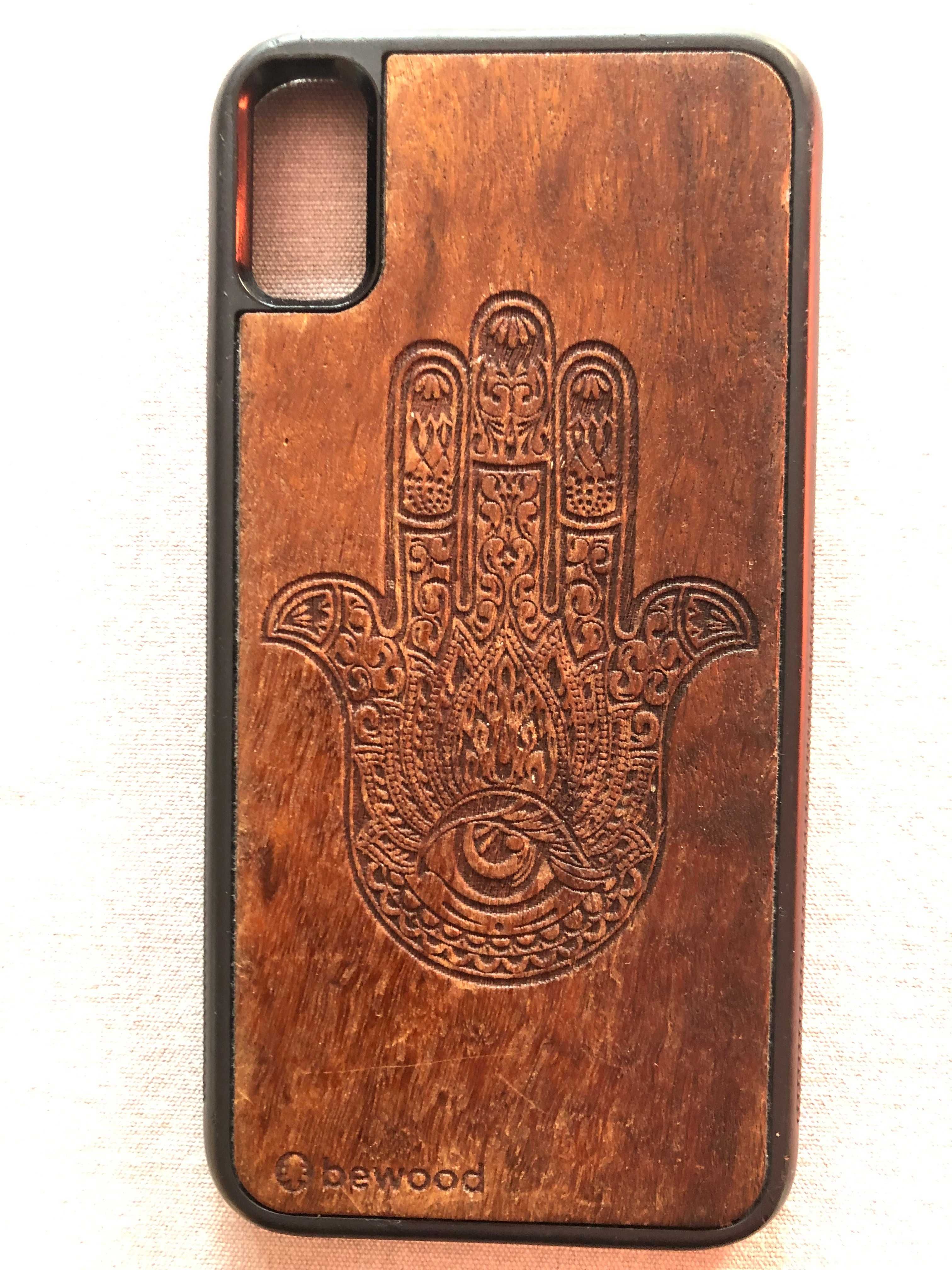 Etui na iPhone Xs, jak nowe, z drewnem z orzecha brazylijskiego