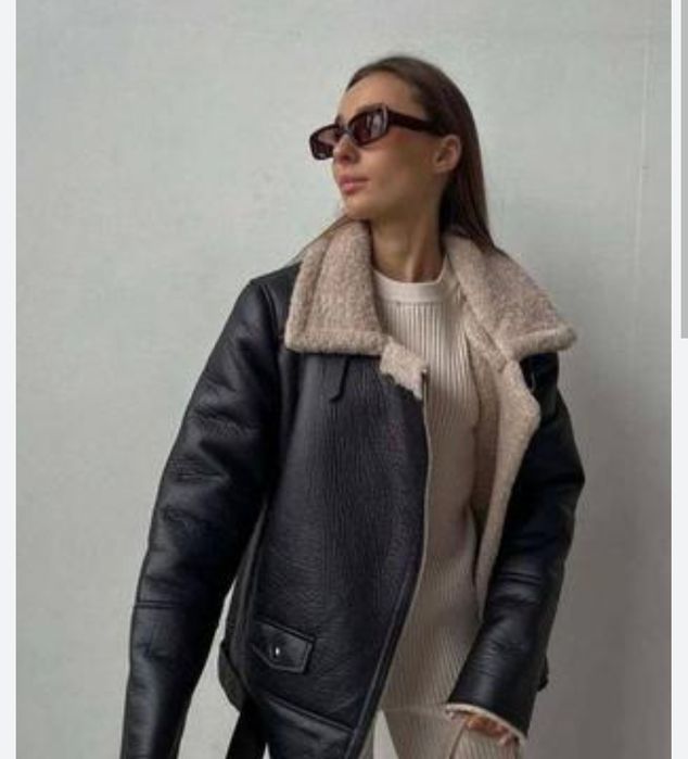 Дубленка ZARA экокожа