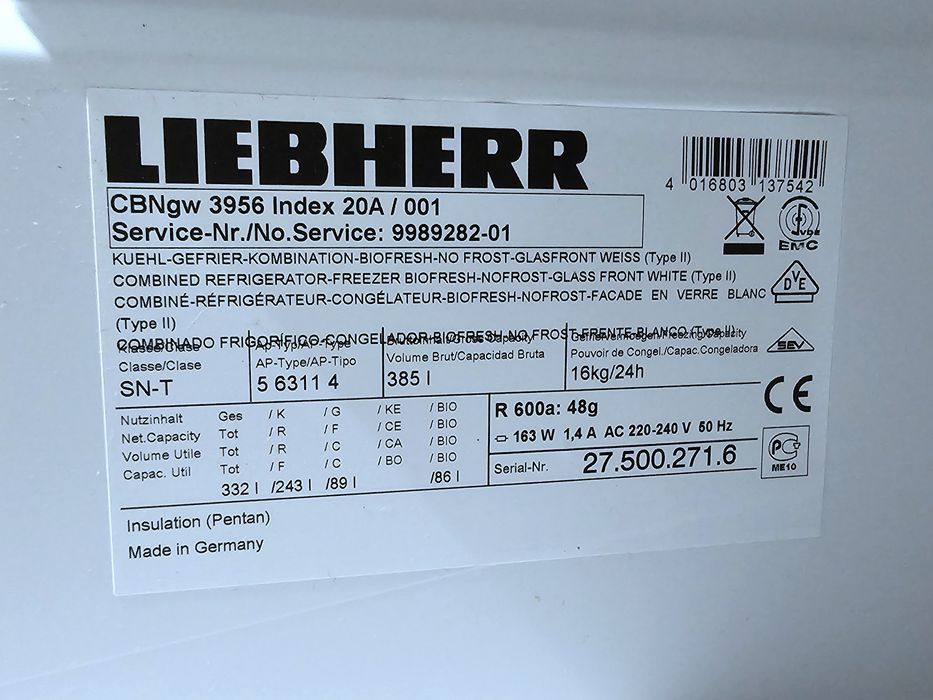 Холодильник Liebherr скло! Топ модель