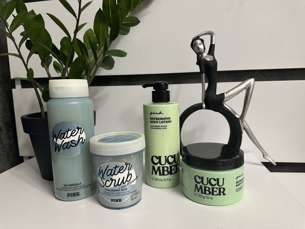 Набір water wash cucumber лосьйон гель скраб для тіла victorias secret