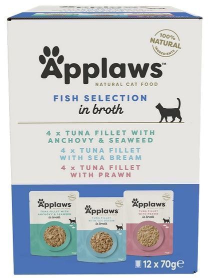 Mięsna karma dla kota bez sztucznych dodatków Applaws MIX RYBNY 12x70g