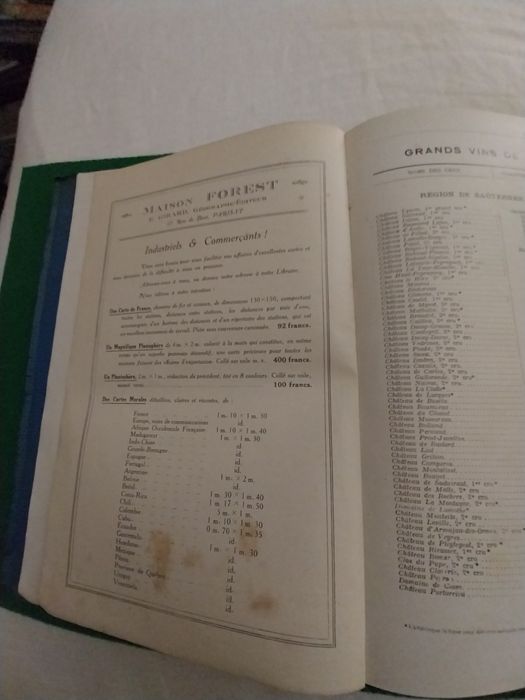 Les grands  vins de Bordeaux, extrait de Lannuaire de la Gironde