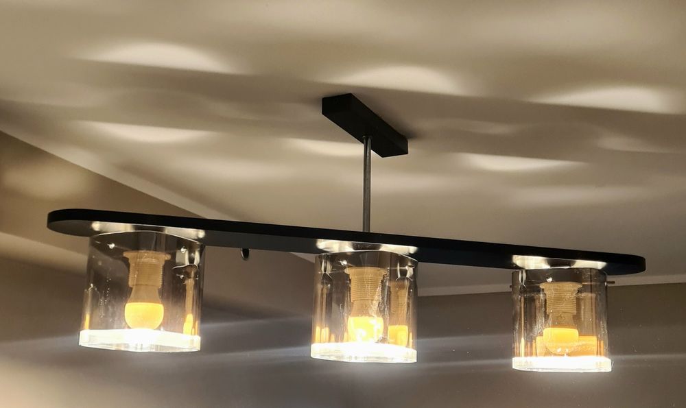 Lampa wisząca drewniana