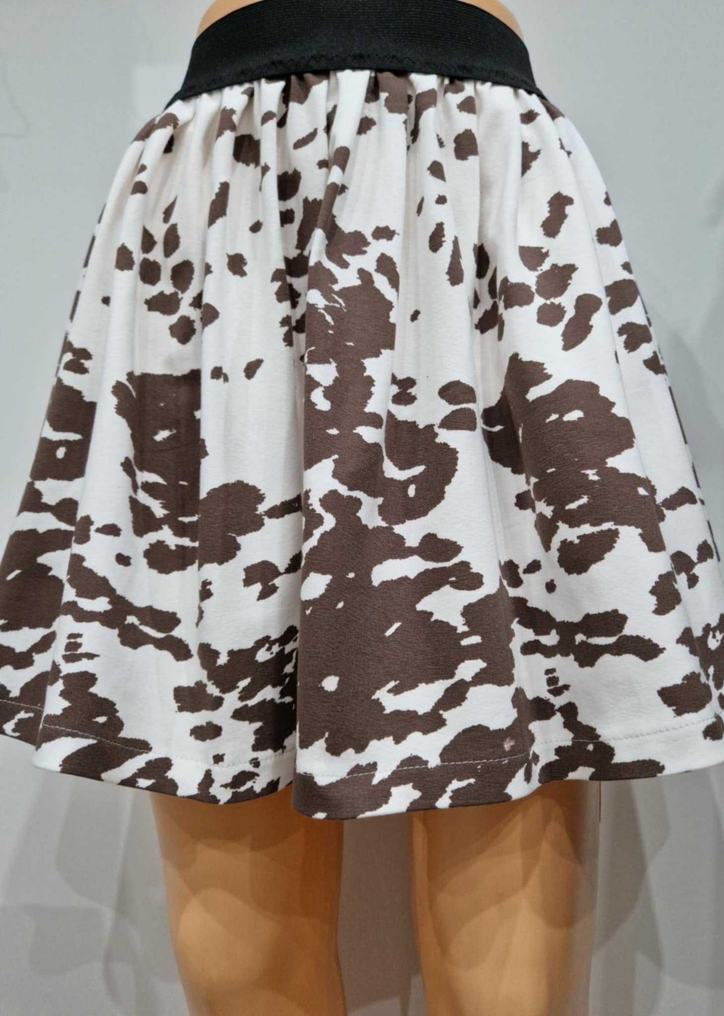 Spódnica damska w krowie łaty, M/L, mini