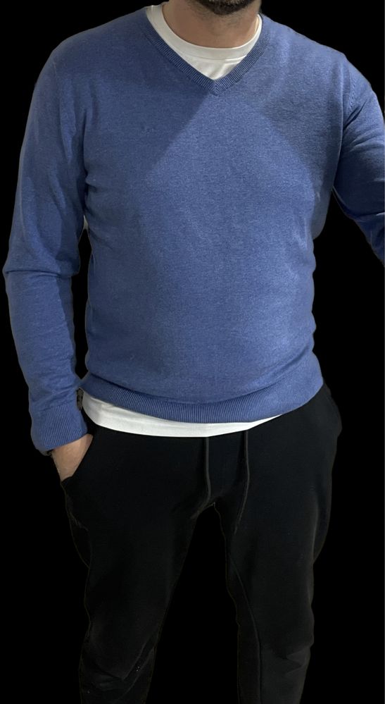 Sweter Męski M L Tom Tailor niebieski