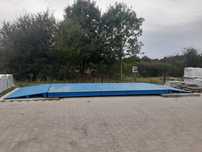 Waga samochodowa z najazdami 10t, 6x2,5 m, jak nowa, na gwarancji