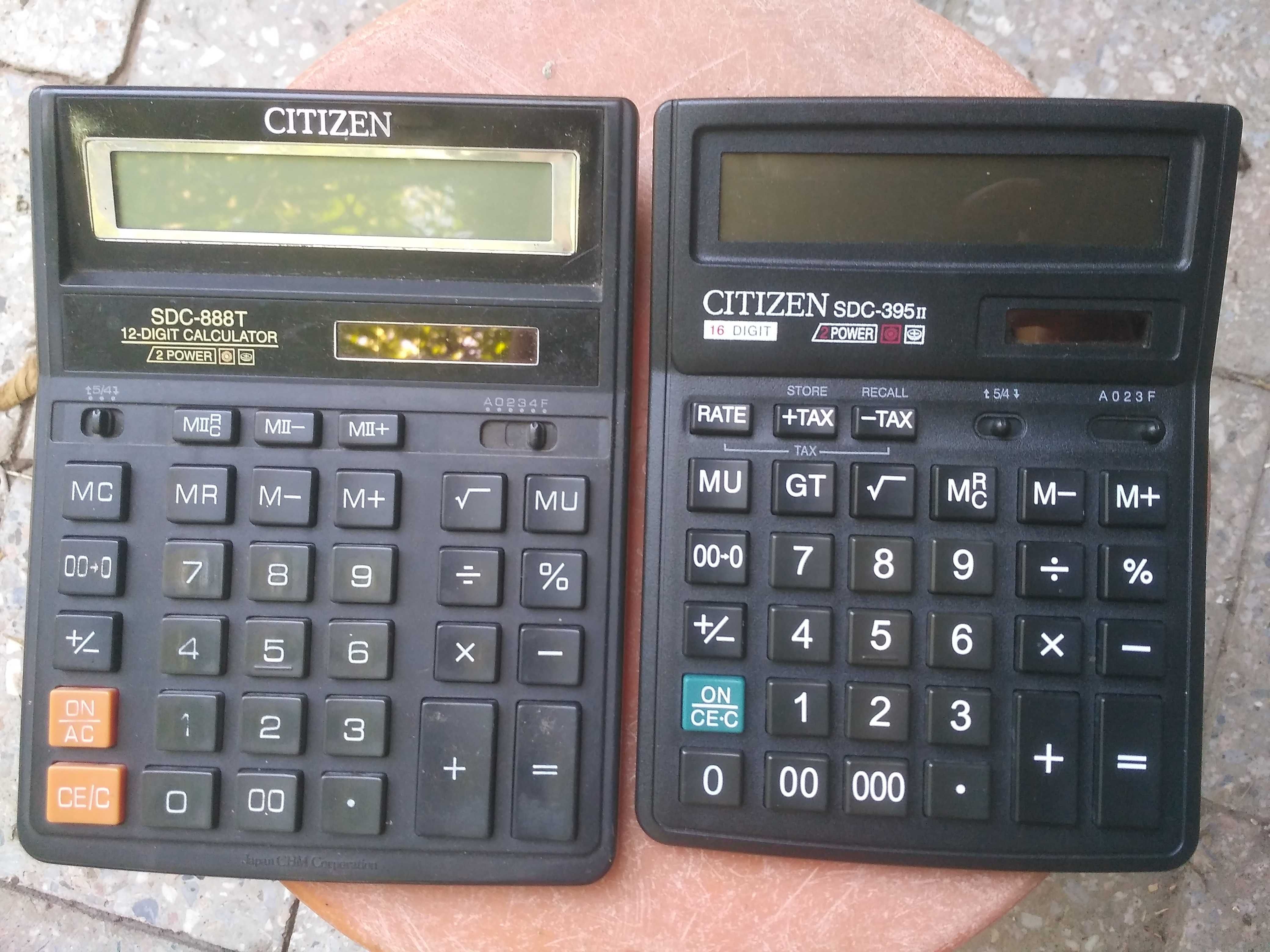 калькуляторы Citizen SDC-888Т, SDC-395 II и др. (ремонт или запчасти)