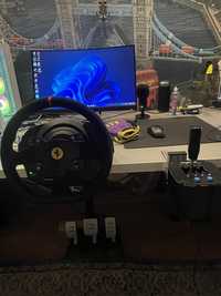 Thrustmaster t300 alcantara edition, T LCM pedals, коробка передачь7+R