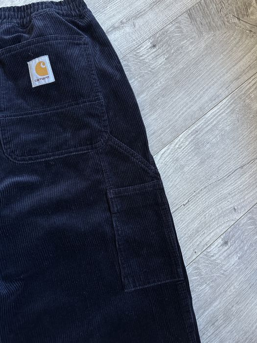 Класичні вельветова штани Carhartt чоловічі темно сині оригінал