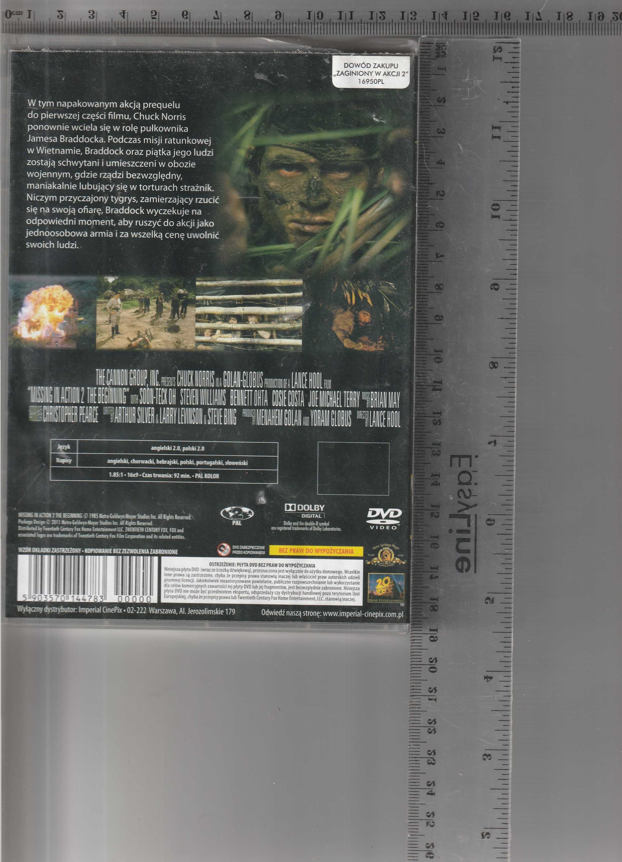 Zaginiony w akcji 2: Początek Chuck Norris DVD