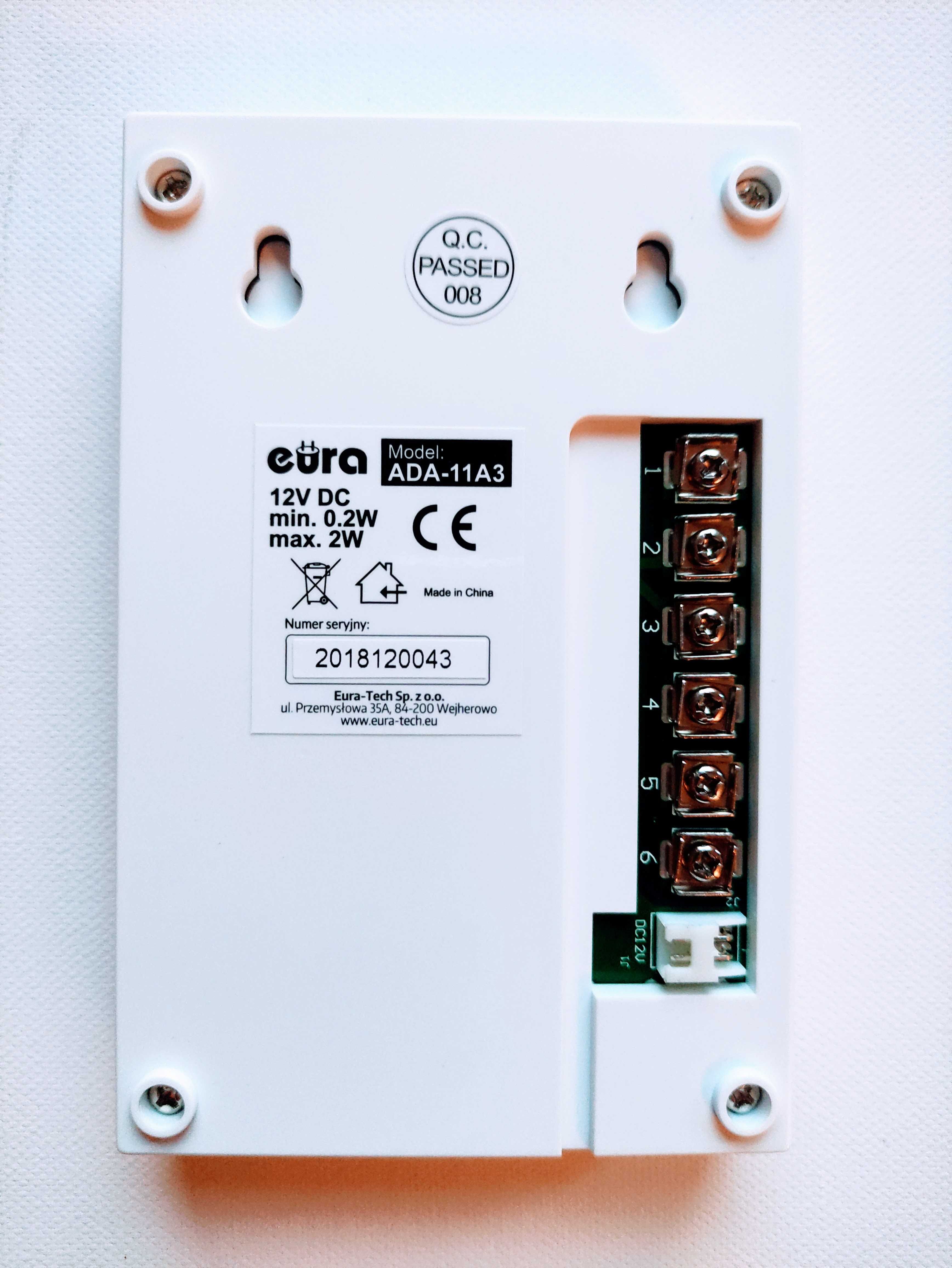 Unifon EURA ADA-11A3 do rozb. wideodomofonów EURA CONNECT i domofonów