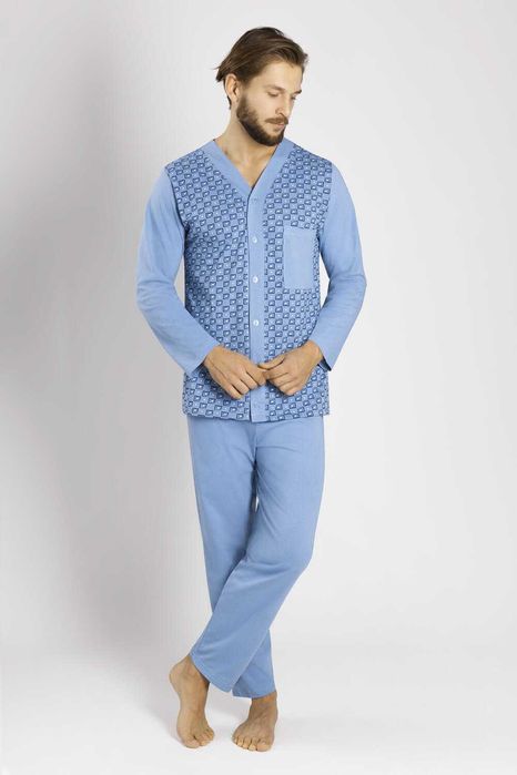 Piżama męska rozpinana 4XL Polski producent