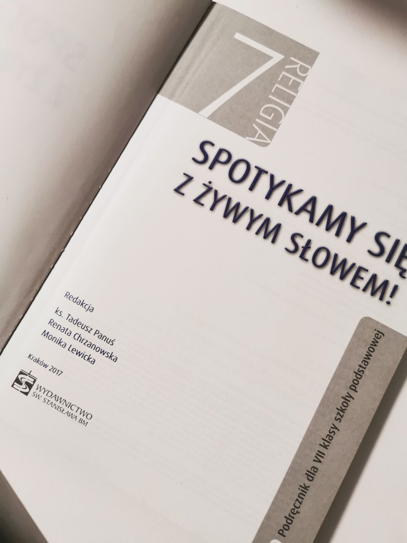 "Spotykamy się z żywym Słowem" kl VII