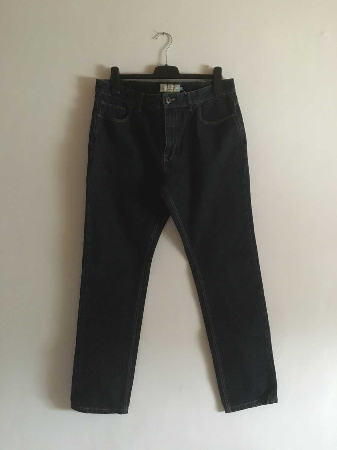 Spodnie meskie jeans London NEXT 36 blue slim navy skinny