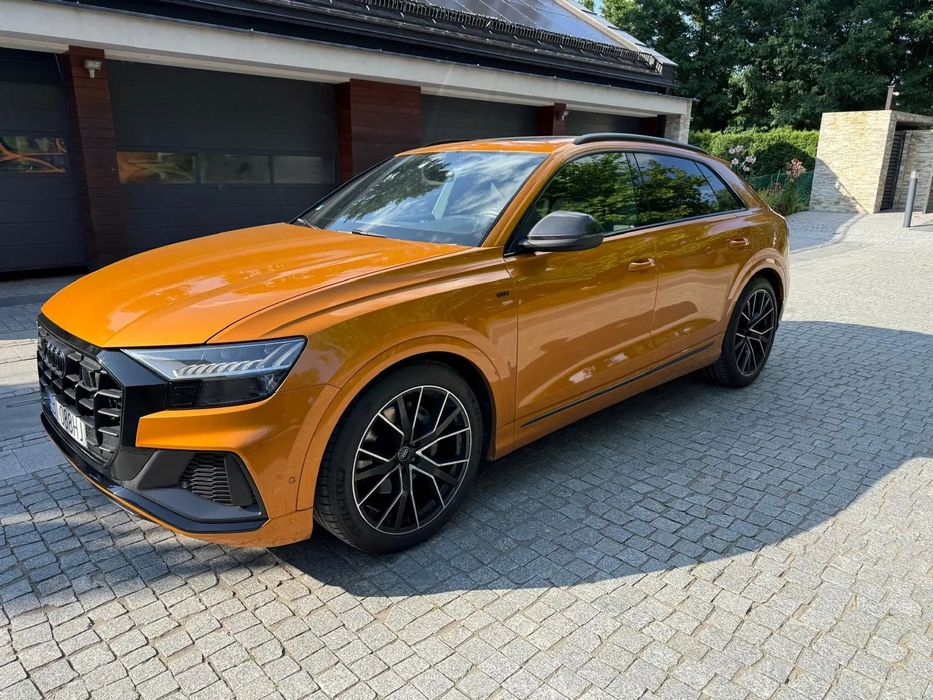 Audi Q8 Salon PL, Panorama, S-Line, Oś skrętna, HD Matrix, karbon, gwar 1/2026