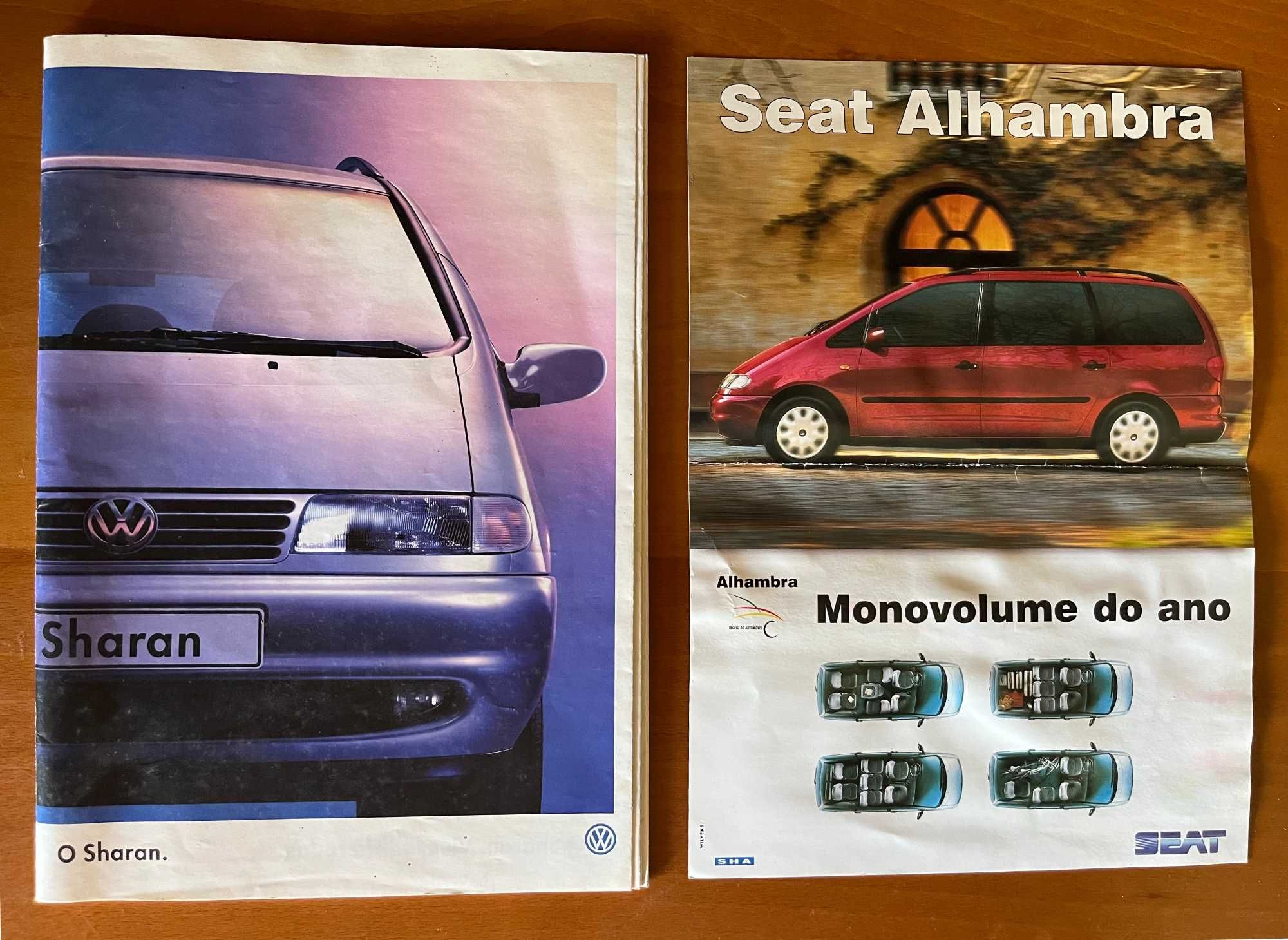 Catálogos VW Sharan /folheto Seat Alhambra + Peugeot 405