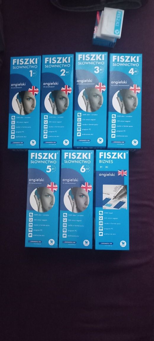 Fiszki angielski komplet słownictwo 1-6 +biznes