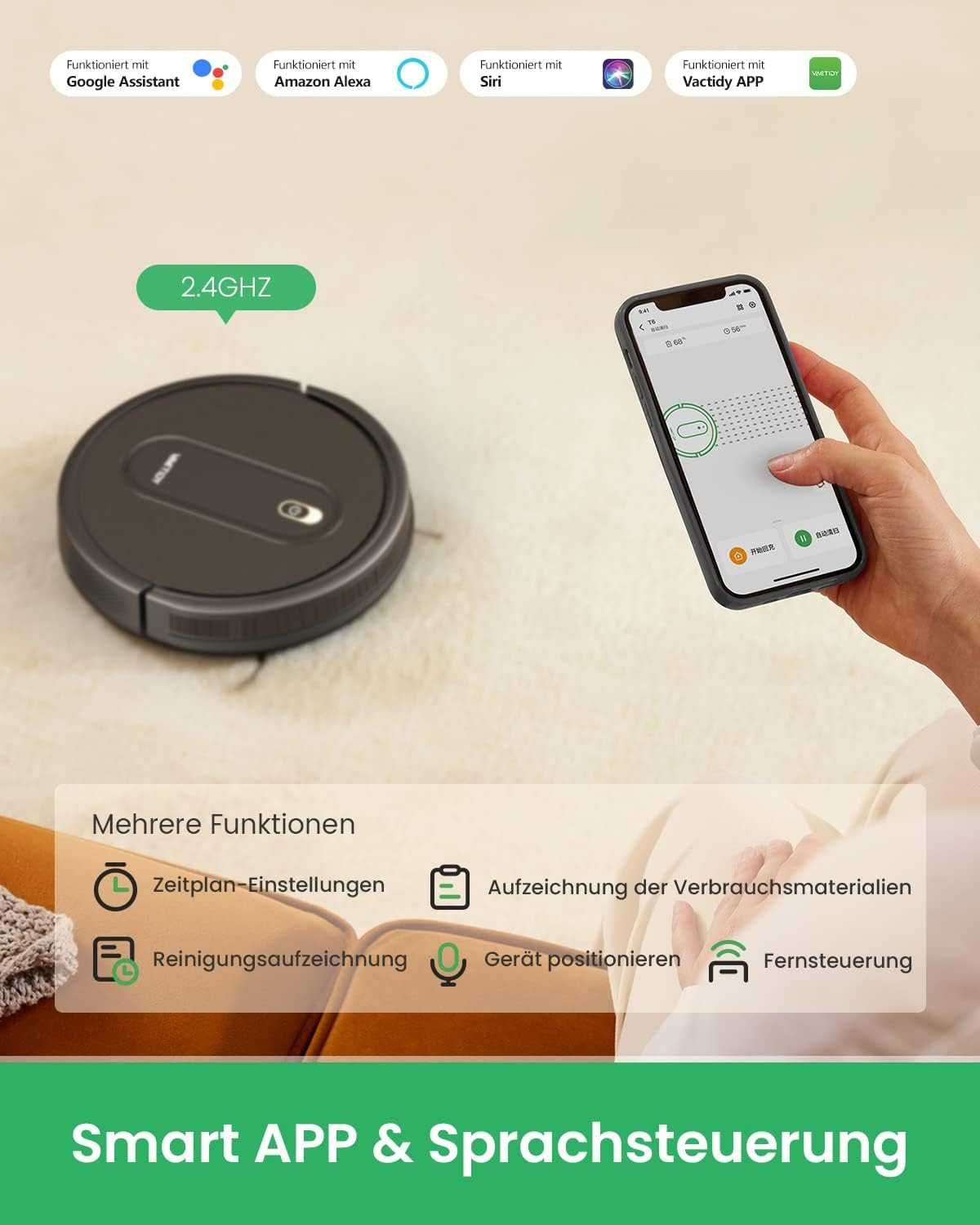 Robot sprzątający Vactidy T6 czarny