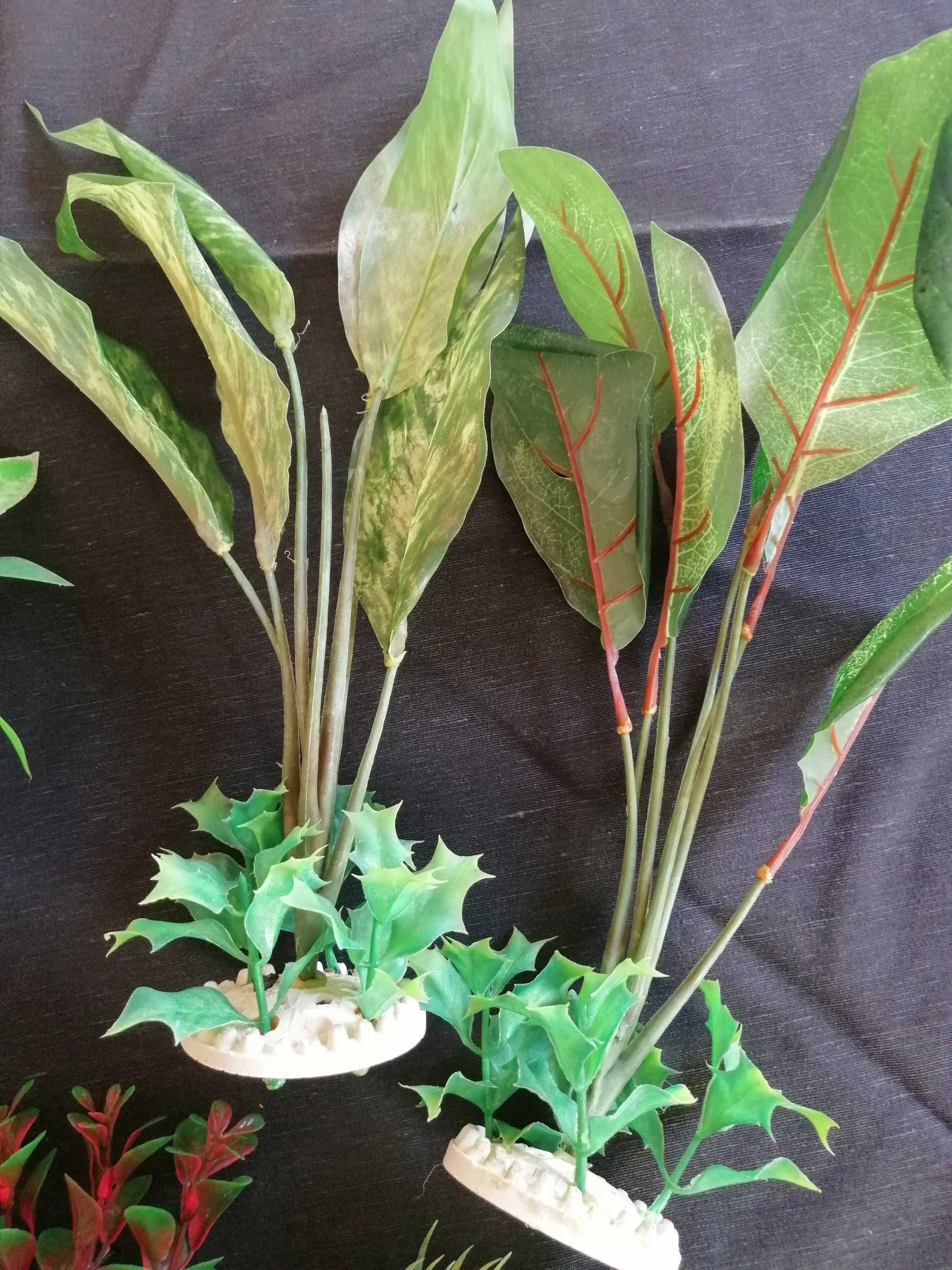 Conjunto de 8 plantas artificiais para decoração de aquário