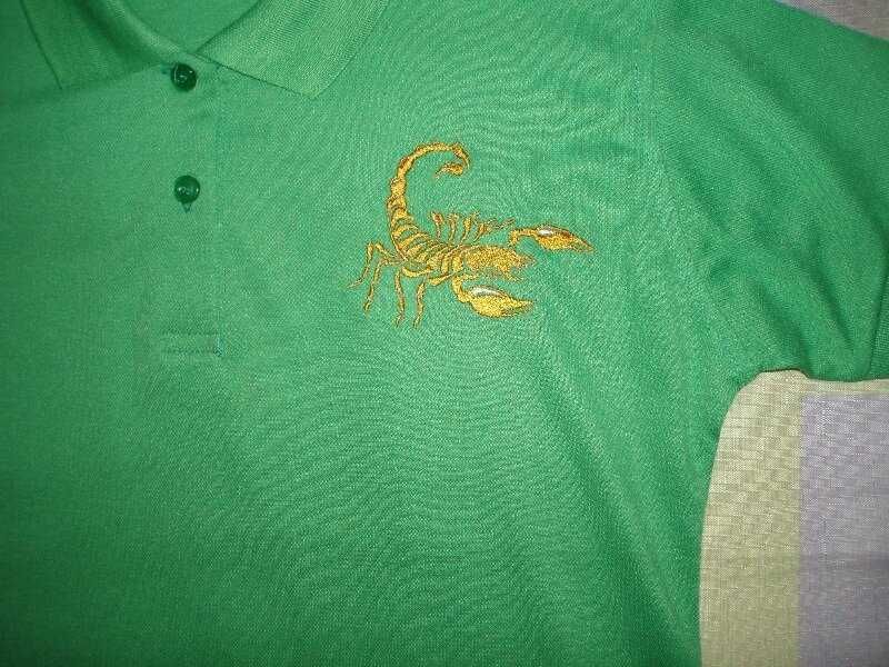 Тенниска поло футболка 46-48 р эксклюзив принт золотой скорпион