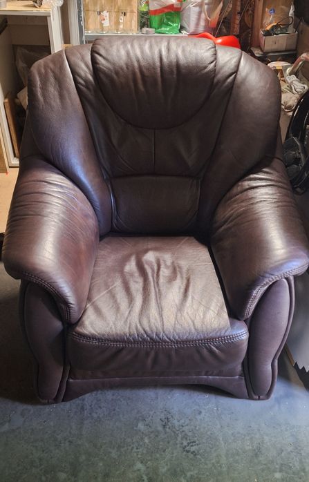 Sofa skóra plus fotel
