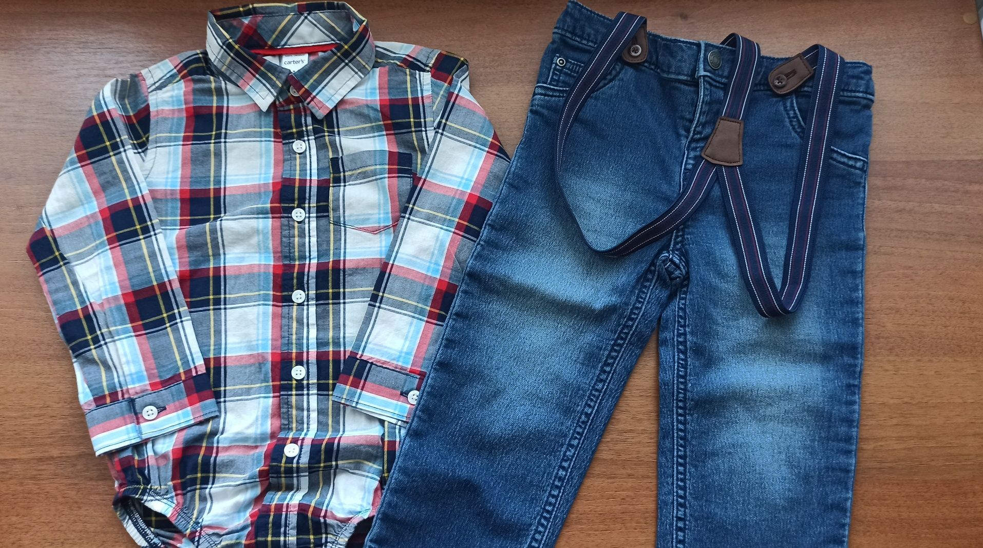 Комплект Carters, джинсы и рубашка