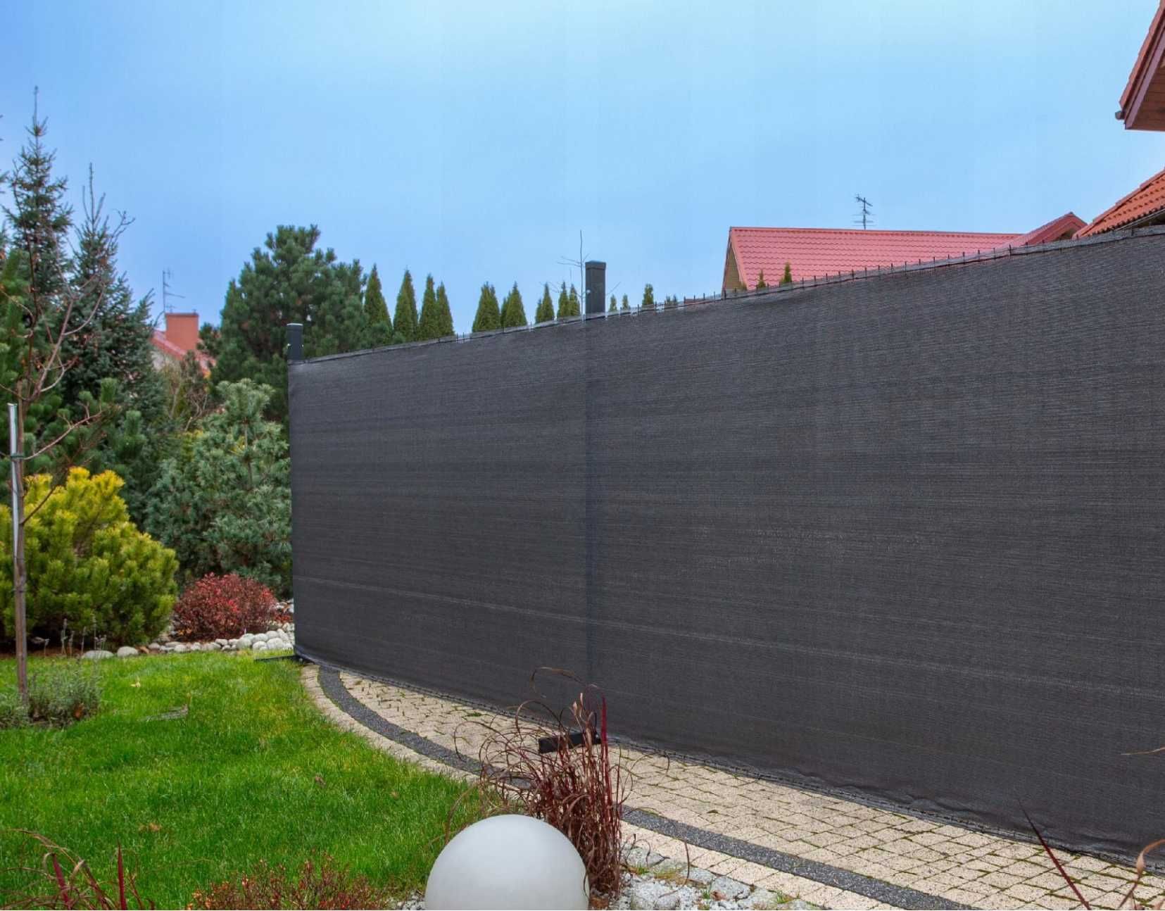 MATA SIATKA CIENIUJĄCA Maskująca 95% Osłona Na Ogrodzenie Płot UV+