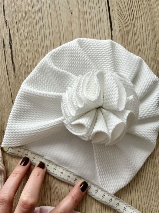 Komplet czapka turban zestaw dziewczynka niemowlę 6-12 miesiecy