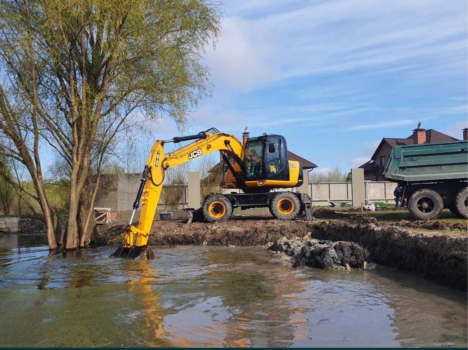 Екскаватор, экскаватор, вывоз мусора, вивіз будівельного сміття